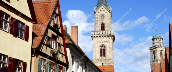 Churches in the old town of Dinkelsbühl (Franconia,Germany)