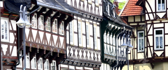 Fachwerkhäuser in der Altstadt von Goslar, Niedersachsen, Deutschland, UNESCO-Welterbe