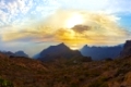 Sunset in canyon Masca at Tenerife island - Canary Spain