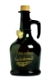 The image shows a cut out bottle filled with styrian pumpkinseed oil