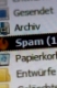 SPAM-Verzeichnis, markiert am PC-Monitor
