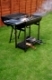 black barbecue grill on a outdoor house garden