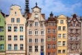 Poland, city of Gdansk, Old Town, historic tenement houses with gables