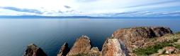bekannte Felsformation an der Westküste der Baikalinsel Olchon