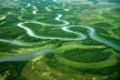 course of a river, katmai national park, alaska flusslaeufe
