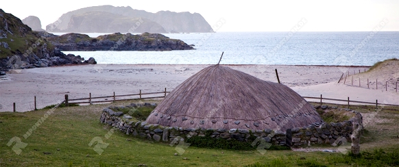 Haus aus der Eisenzeit auf der Insel Brae